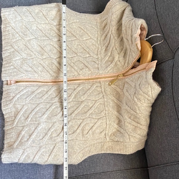 Pilcro Beige Cable Knit Sweater Vest - Picture 8 of 10